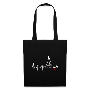 SAILING - Heartbeat - Water Sports - Tote Bag - black - Front