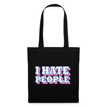 I hate people | Colors changeable - Tote Bag - black - Front