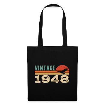Vintage 1948 Cadeau D'anniversaire 1948 Retro 1948 - Sac en tissu - noir - Devant