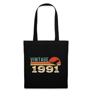 Vintage 1991 Cadeau D'anniversaire 1991 Retro 1991 - Sac en tissu - noir - Devant