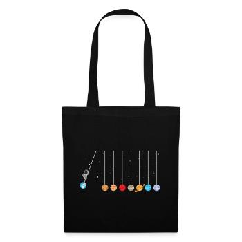 astronaute swing planètes système solaire science spatiale - Sac en tissu - noir - Devant