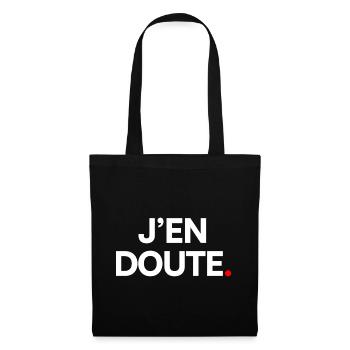 J’en doute - Sac en tissu - noir - Devant