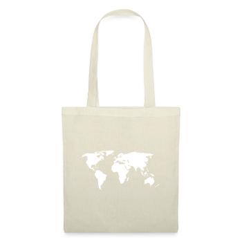 Carte mondiale - Sac en tissu - nature - Devant