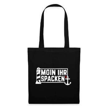 MOIN IHR SPACKEN - Ostseeliebe - Stoffbeutel - Schwarz - Vorne