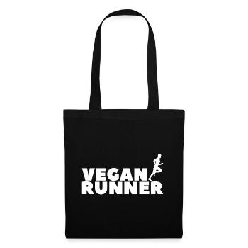 Vegan runner Homme Sport Cadeau Plant - Sac en tissu - noir - Devant