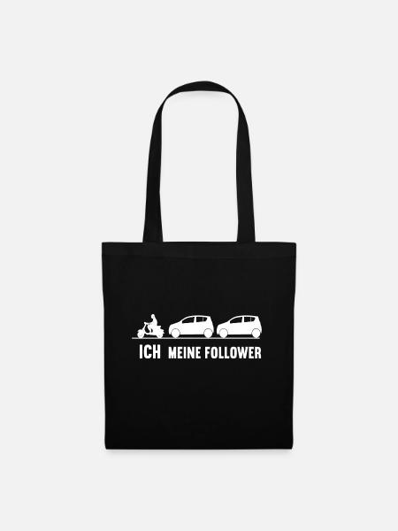 ich meine follower Roller Rollerfahrer Moped - Stoffbeutel - Schwarz