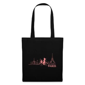 Cyclisme Filles Paris France Tour Eiffel - Sac en tissu - noir - Devant