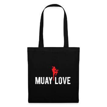 Thaiboxen Muay Thai - Stoffbeutel - Schwarz - Vorne