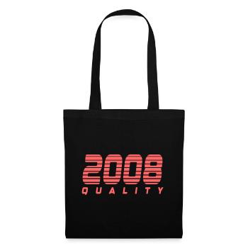 2008 quality | Farbe änderbar - Stoffbeutel - Schwarz - Vorne