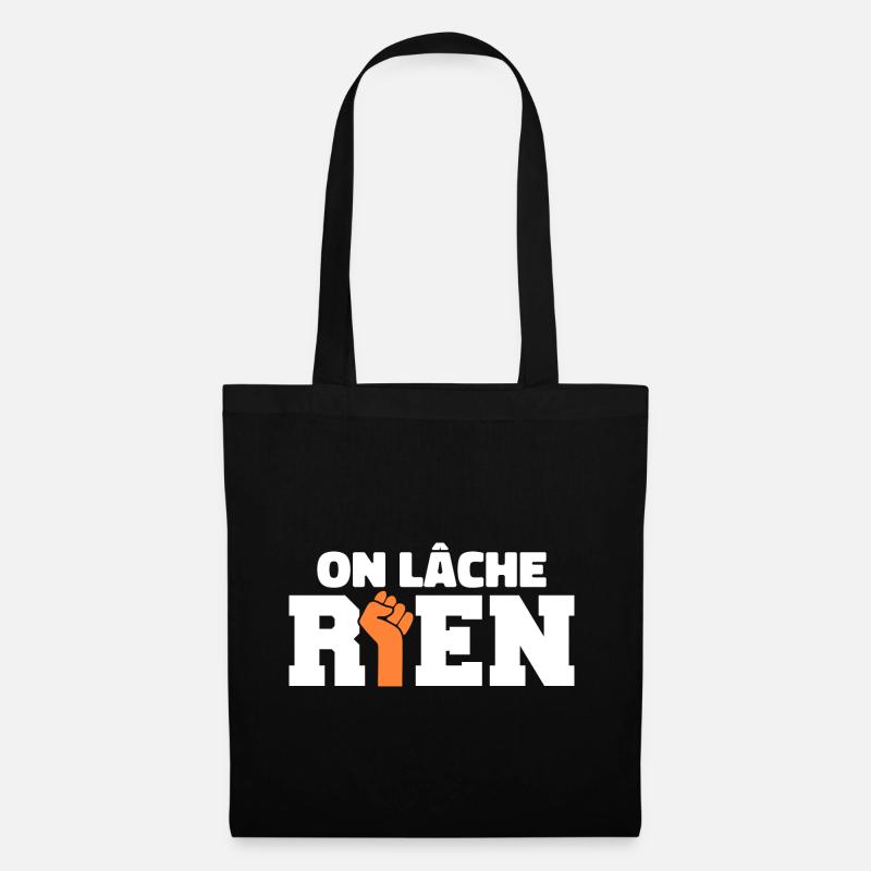 On Lâche Rien - Sac en tissu - noir