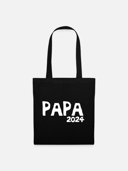 Papa 2024 Künftiger Papa 2024 - Stoffbeutel - Schwarz