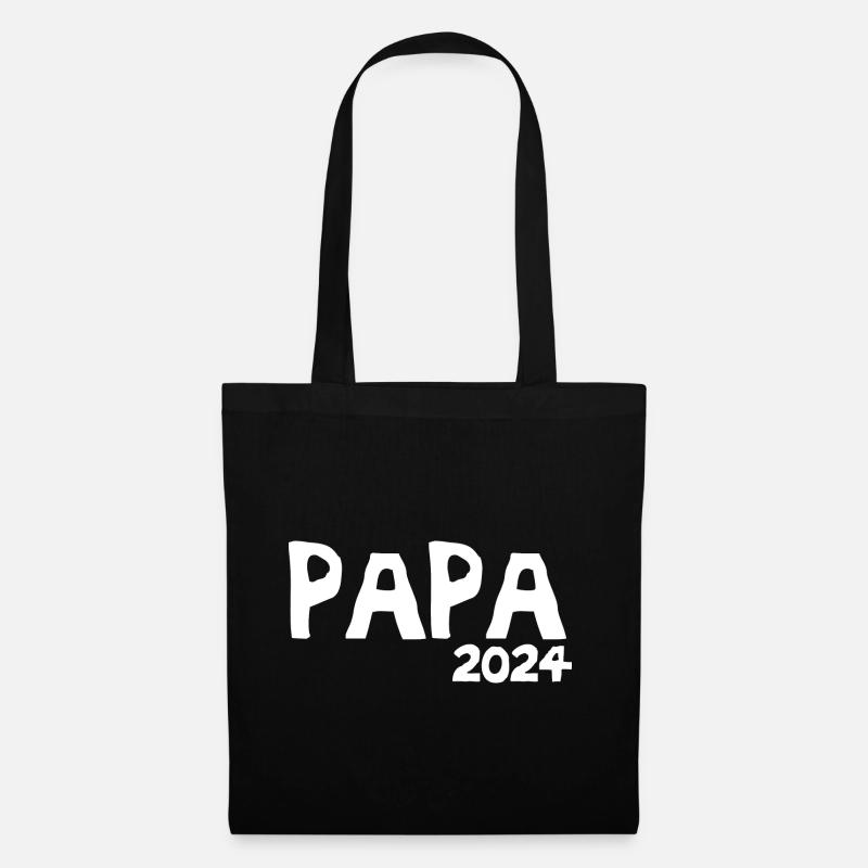 Papa 2024 Künftiger Papa 2024 - Stoffbeutel - Schwarz