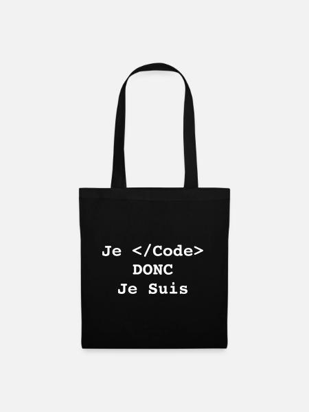 Ich programmiere, also bin ich Informatiker und Programmierer - Stoffbeutel - Schwarz