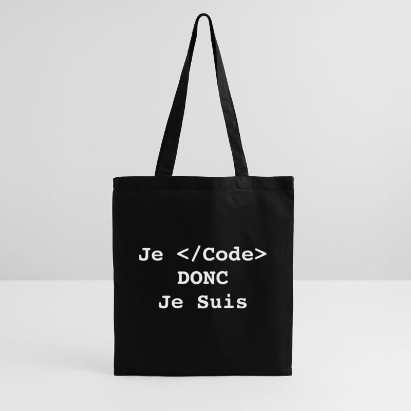Je Code Donc Je Suis Informatique et Programmeur Sac en tissu