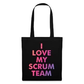J'aime mon équipe de mêlée - Sac en tissu - noir - Devant