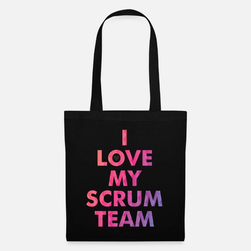 I Love my Scrum Team - Stoffbeutel - Schwarz