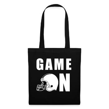Game On Helm American Football Design - Stoffbeutel - Schwarz - Vorne