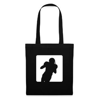 Spieler läuft American Football Design - Stoffbeutel - Schwarz - Vorne