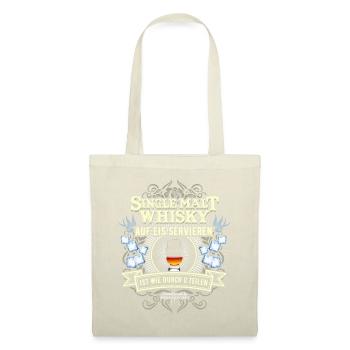Single Malt Whisky auf Eis servieren - Stoffbeutel - Natur - Vorne