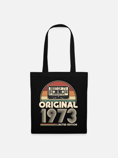 Original 1973 vintage vintage anniversaire rétro - Sac en tissu - noir