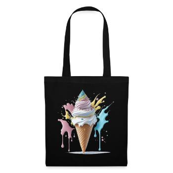 Eiscreme - Stoffbeutel - Schwarz - Vorne
