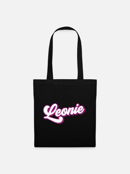 Leonie | Farben änderbar - Stoffbeutel - Schwarz