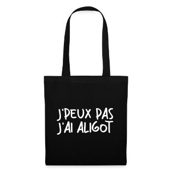 J'peux Pas J'ai Aligot - Sac en tissu - noir - Devant