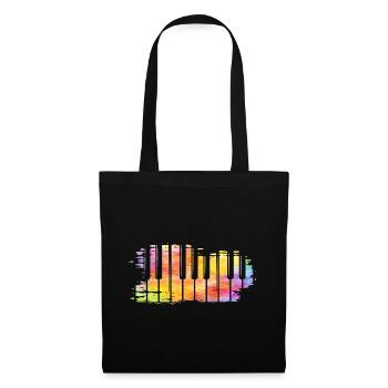 Colorfol Piano Art Music Keys Keyboard - Tote Bag - black - Front