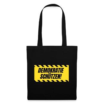 Demokratie schützen! - Stoffbeutel - Schwarz - Vorne