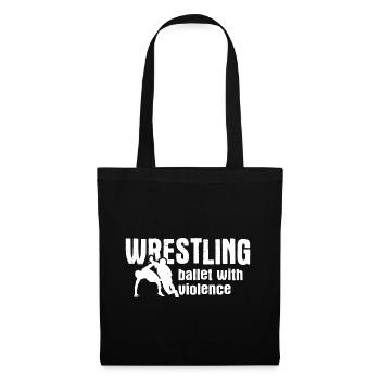 Grappling Martial Arts Wrestling - Stoffbeutel - Schwarz - Vorne