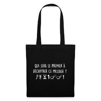Annoncer Grossesse Enceinte Bébé Original Maman - Sac en tissu - noir - Devant