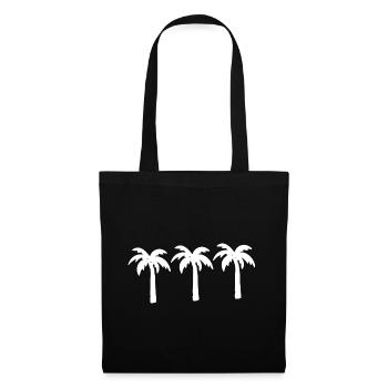 Palmen - Hawaii - Stoffbeutel - Schwarz - Vorne