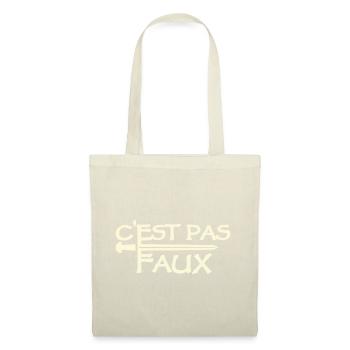 C'est pas faux citation Perceval - Sac en tissu - nature - Devant