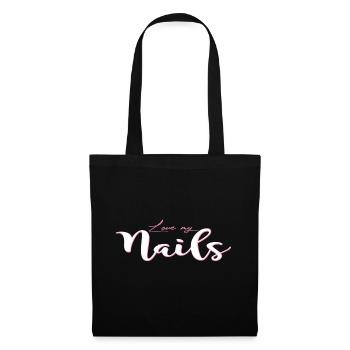 Love my Nails Nail Design Gel Nails - Sac en tissu - noir - Devant
