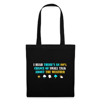 Graphique introverti introverti - Sac en tissu - noir - Devant