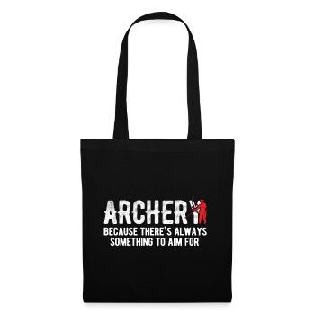 Bogenschießen Archery - Stoffbeutel - Schwarz - Vorne