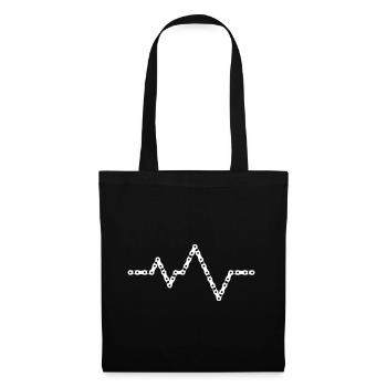 Heartbeat - Chaîne - VTT - Mountainbiker - Sac en tissu - noir - Devant