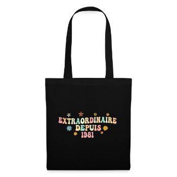 Extraordinaire Depuis 1981 Cadeau Femme Filles - Sac en tissu - noir - Devant