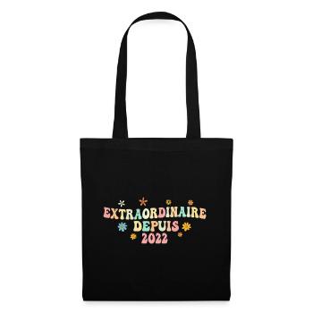 Extraordinaire Depuis 2022 Cadeau Femme Filles - Sac en tissu - noir - Devant