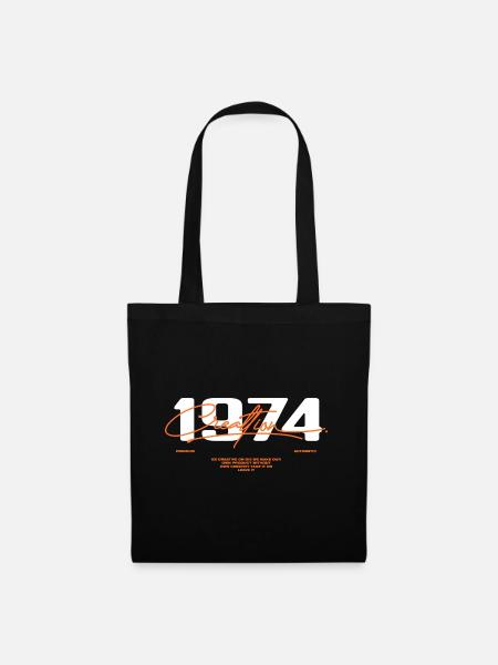 1974 Vintage Retro 1974 Geburtstagsgeschenk 1974 - Stoffbeutel - Schwarz