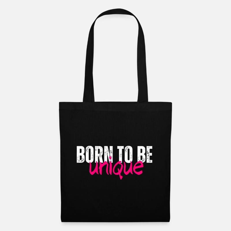 Born to be unique - Tote Bag - black