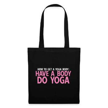 Yogalehrer Spruch Für Yogi Yoga - Stoffbeutel - Schwarz - Vorne