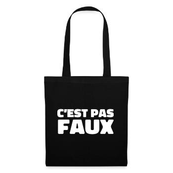 C'est Pas Faux - Sac en tissu - noir - Devant