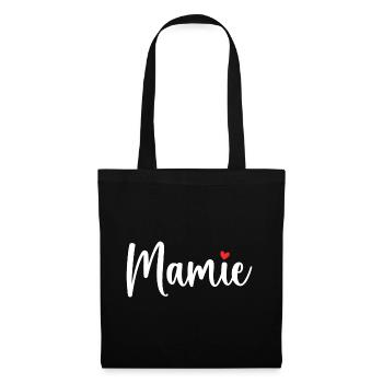 Mamie d'Amour | fête des mères - Sac en tissu - noir - Devant