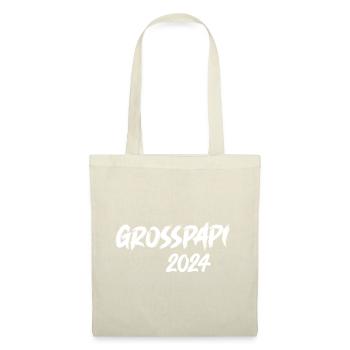 Grosspapi 2024 Befördert zum Grosspapi Opa Schweiz - Stoffbeutel - Natur - Vorne