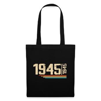 Millésime Anniversaire 1945 Fête Anniversaire 1945 - Sac en tissu - noir - Devant