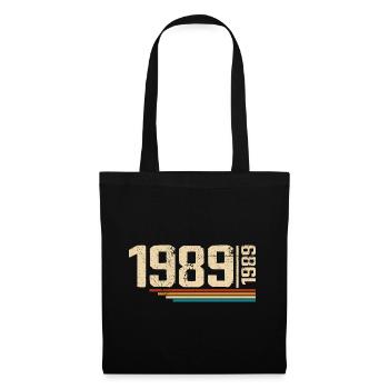 Millésime Anniversaire 1989 Fête Anniversaire 1989 - Sac en tissu - noir - Devant