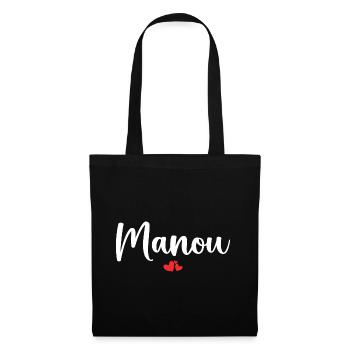 Manou - Stoffbeutel - Schwarz - Vorne