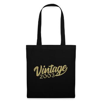 2003 Vintage 2003 Cadeau D'anniversaire 2003 Rétro - Sac en tissu - noir - Devant