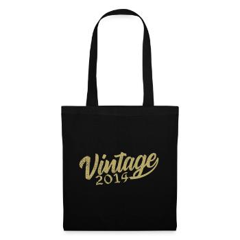2014 Vintage 2014 Cadeau D'anniversaire 2014 Rétro - Sac en tissu - noir - Devant